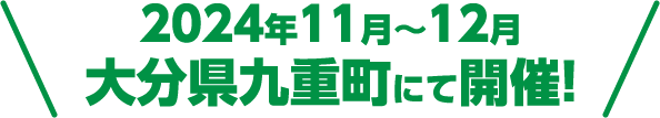 24年10月〜12月大分県九重市にて開催